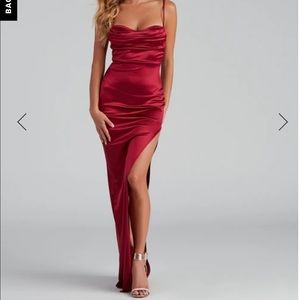 Lola High Slit Evening Gown